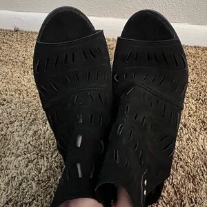 Christian Siriano Black Ankle Booties